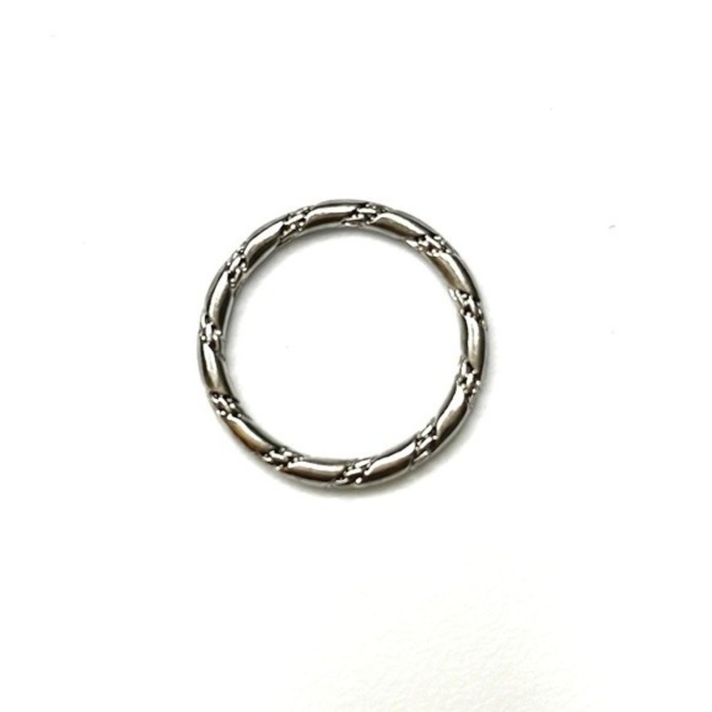 Twisted Silver Tone Double Rope Stacking Ring Size 4.5